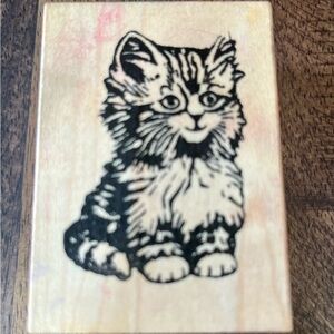 Kitten  Rubber Stamp by Stampland Vintage